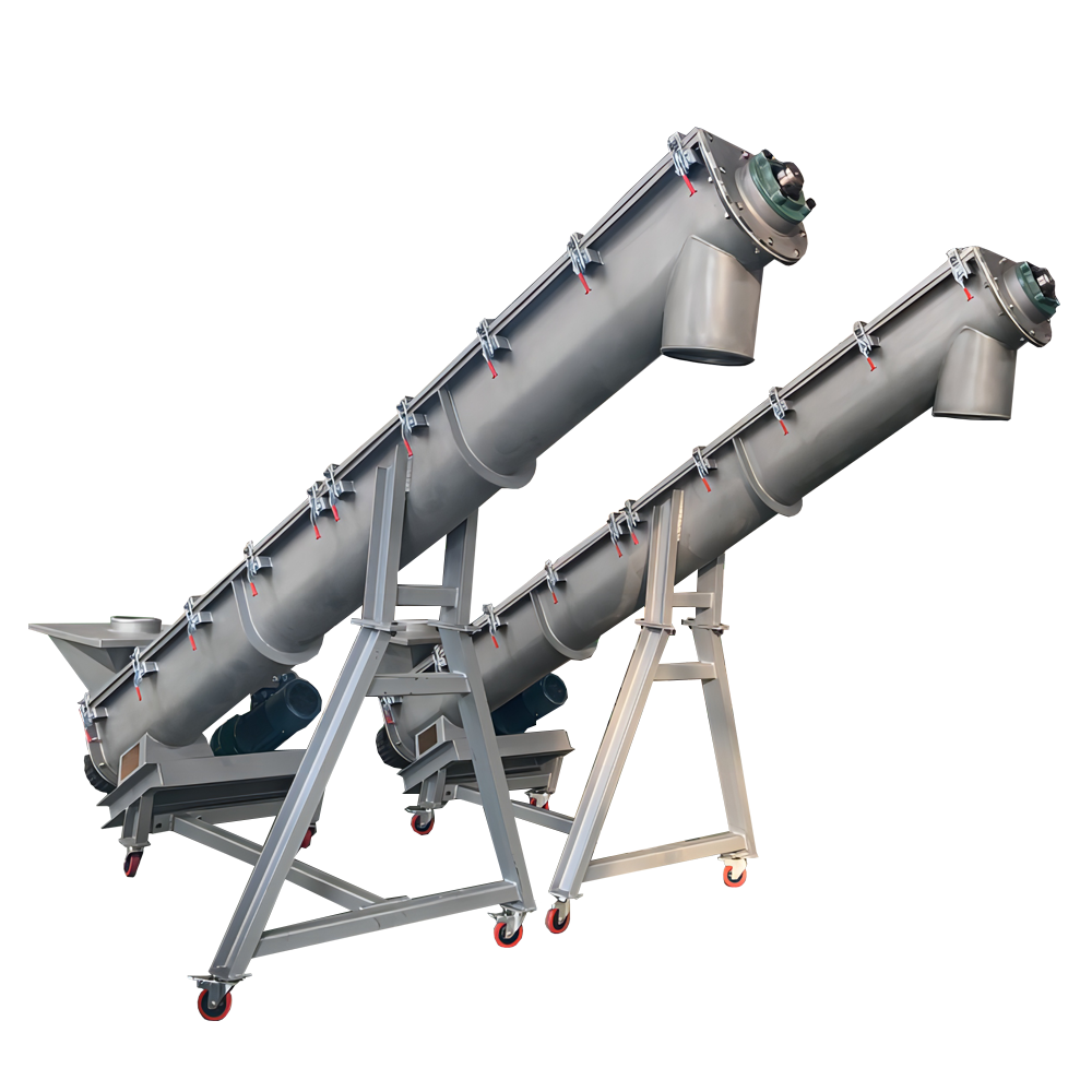 DZJX Particle Material Diy Helical Mini Screw Conveyor Wood Chips Auger Conveyor Shaftless Auger Conveyor For Grain