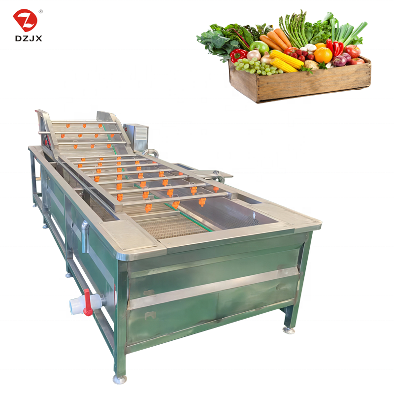 DZJX Hydroxyl Fruit And Vegetable Processing Line Cleaning Drying Sorting Waxing Machine Citrus Fruit Washing Machine