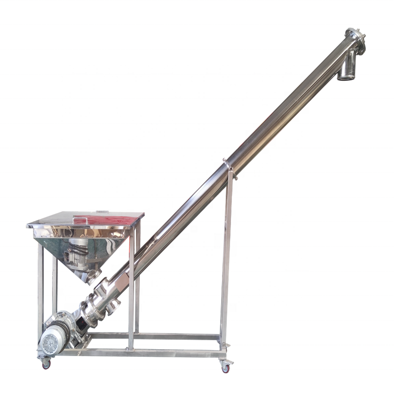 DZJX Particle Material Diy Helical Mini Screw Conveyor Wood Chips Auger Conveyor Shaftless Auger Conveyor For Grain