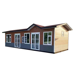 China made log cabin kits prefab house building site worker accommodation dormitory mobile board room foldable