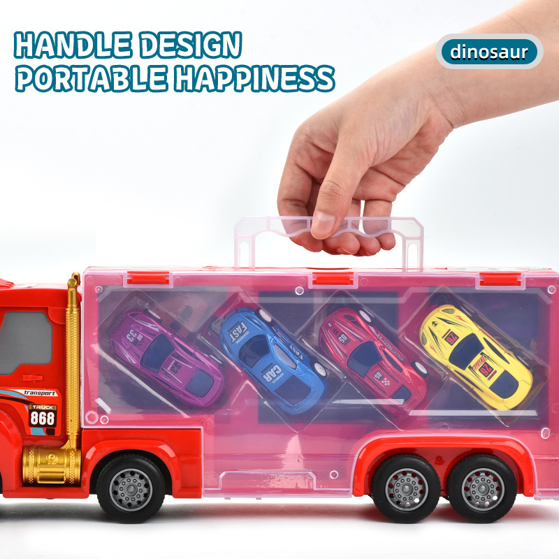 Transport Car Toy Car Toys Die Cast Carrier Truck Vehicles Toy Storage Gift Box Portable  for Boys and Girls age 3-10 yrs