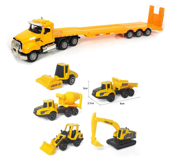 Hot Selling Free Wheel Mini Tractor Metal Truck Toy with diecast toy Engineering Truck