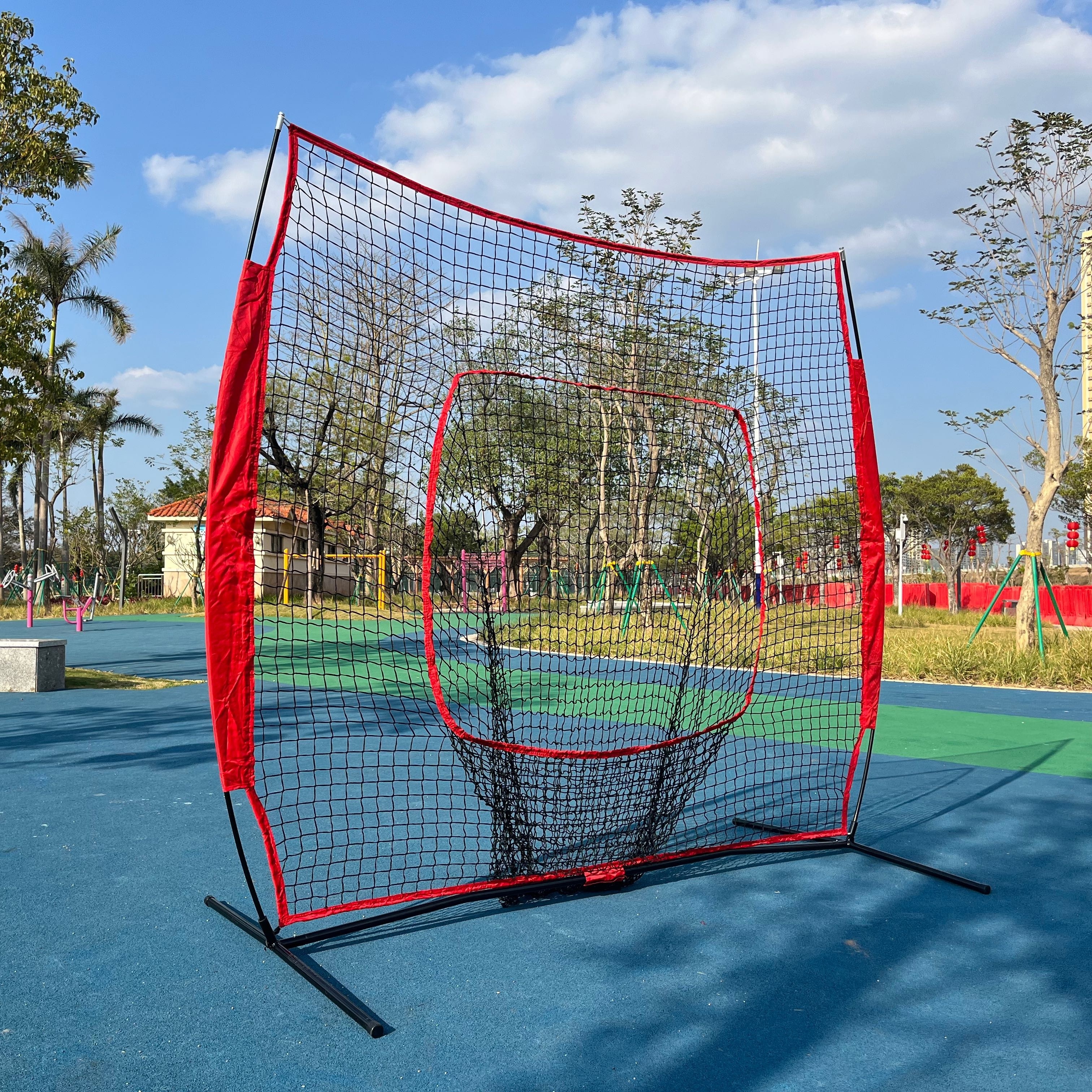 7ft Portable High Quality Custom Softball Practice Net Baseball Hitting Net with Tee and Practice Balls