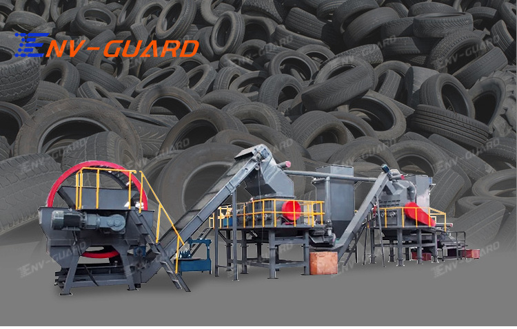 Waste Tire Recycling Production Line of Producing Rubber Granule Rubber Dust Used Tire Recycling Equipment