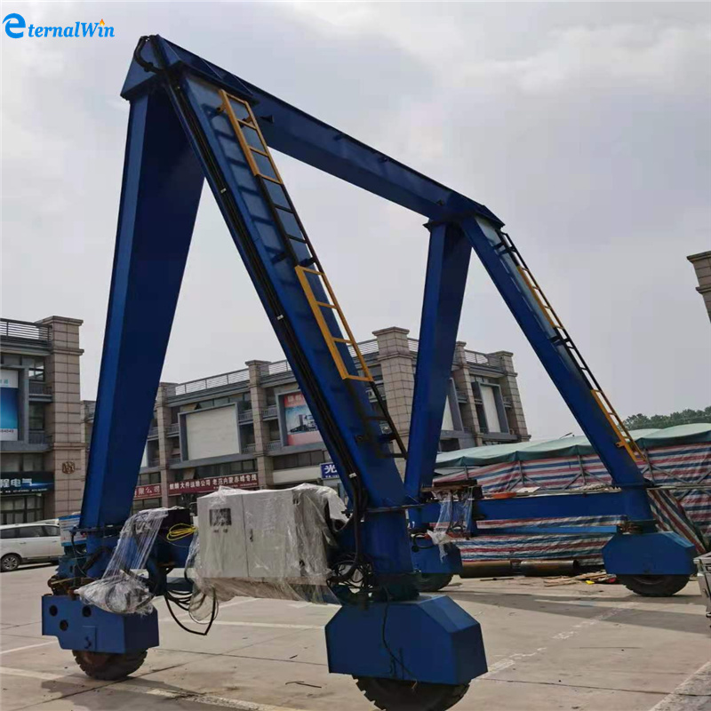 Mobile hoist crane 10 ton single girder rubber tyre gantry crane