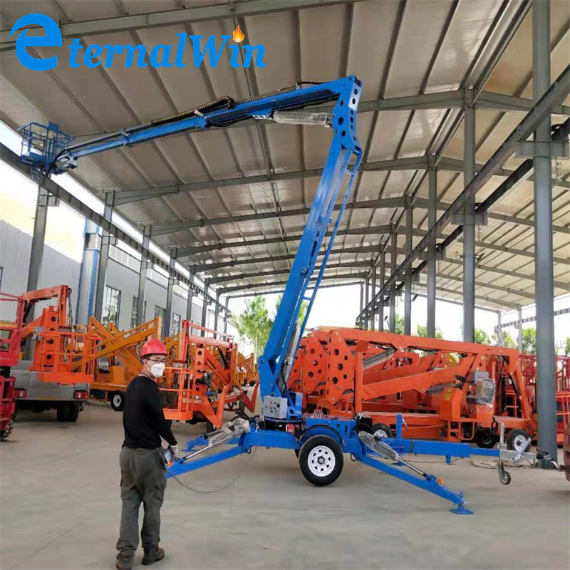 12m Height 200kg Load Capacity Hydraulic Boom Lift Man Lift Window Cleaning Crane