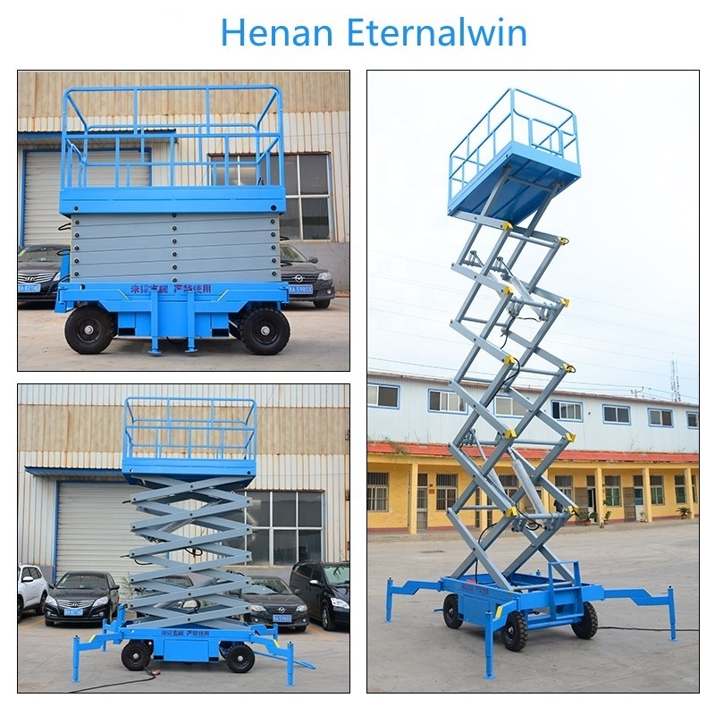 Electric self-propelled hydraulic scissor lift platform table for aerial work