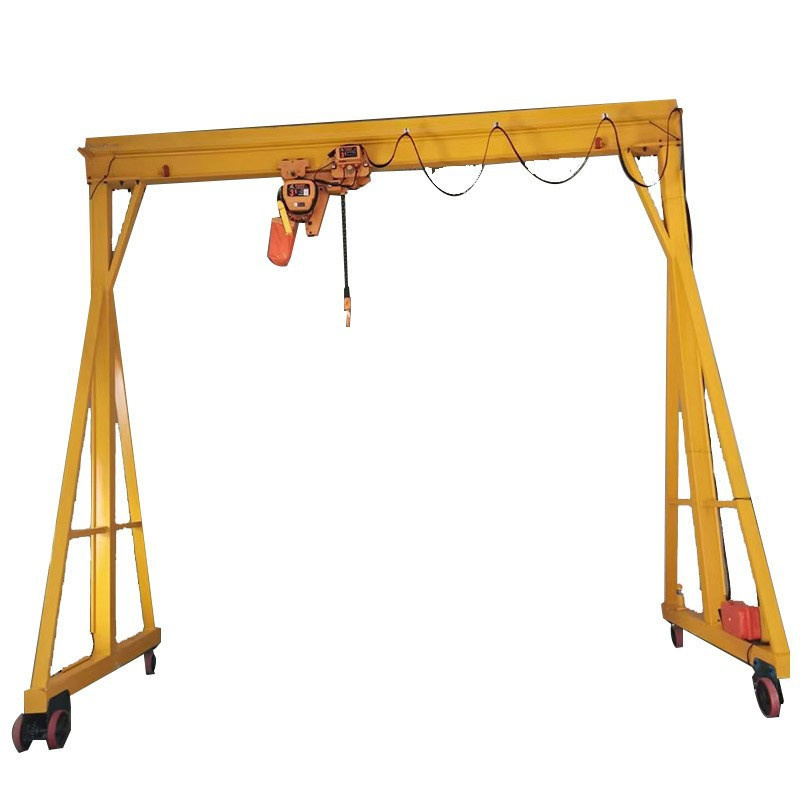 Small running used electric manual portable gantry crane with cable trolley hoist 4ton price