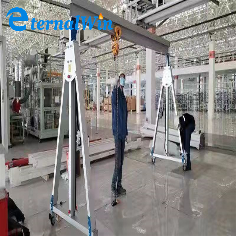 Small running used electric manual portable gantry crane with cable trolley hoist 4ton price