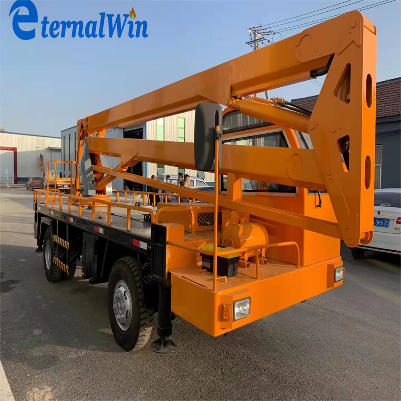 Towable hydraulic articulated towable boom lift cherry picker with CE