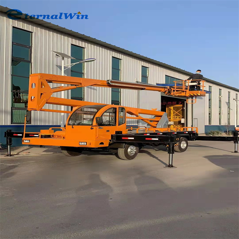 Towable hydraulic articulated towable boom lift cherry picker with CE