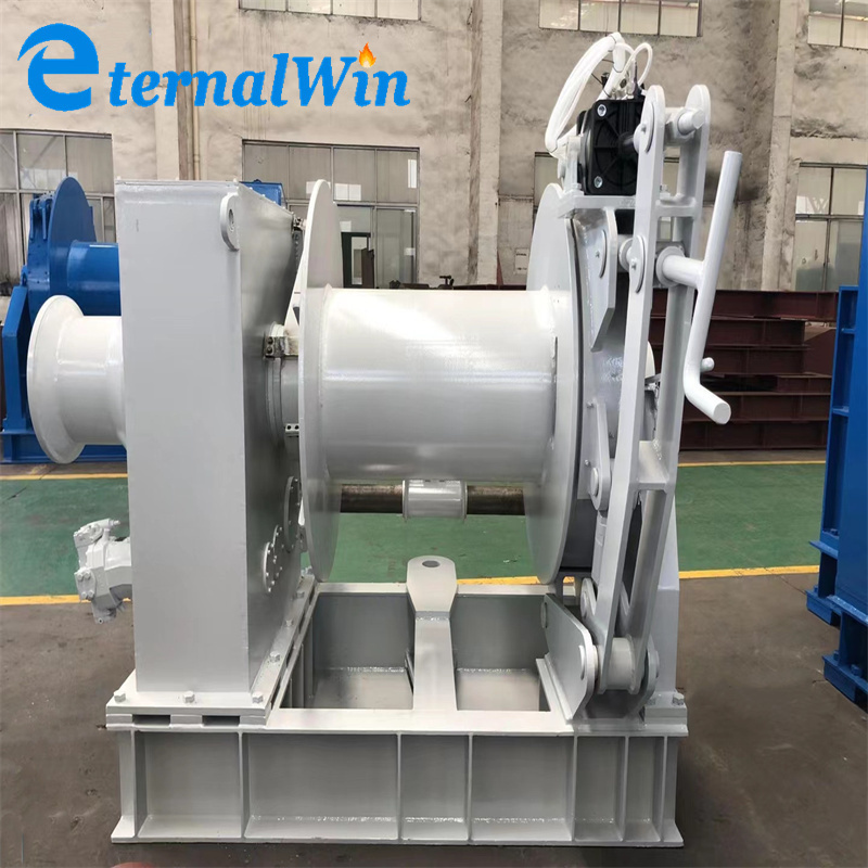 Marine hydraulic winch 40 ton with 40 mm wire marine boat trailer winch strap winch belt