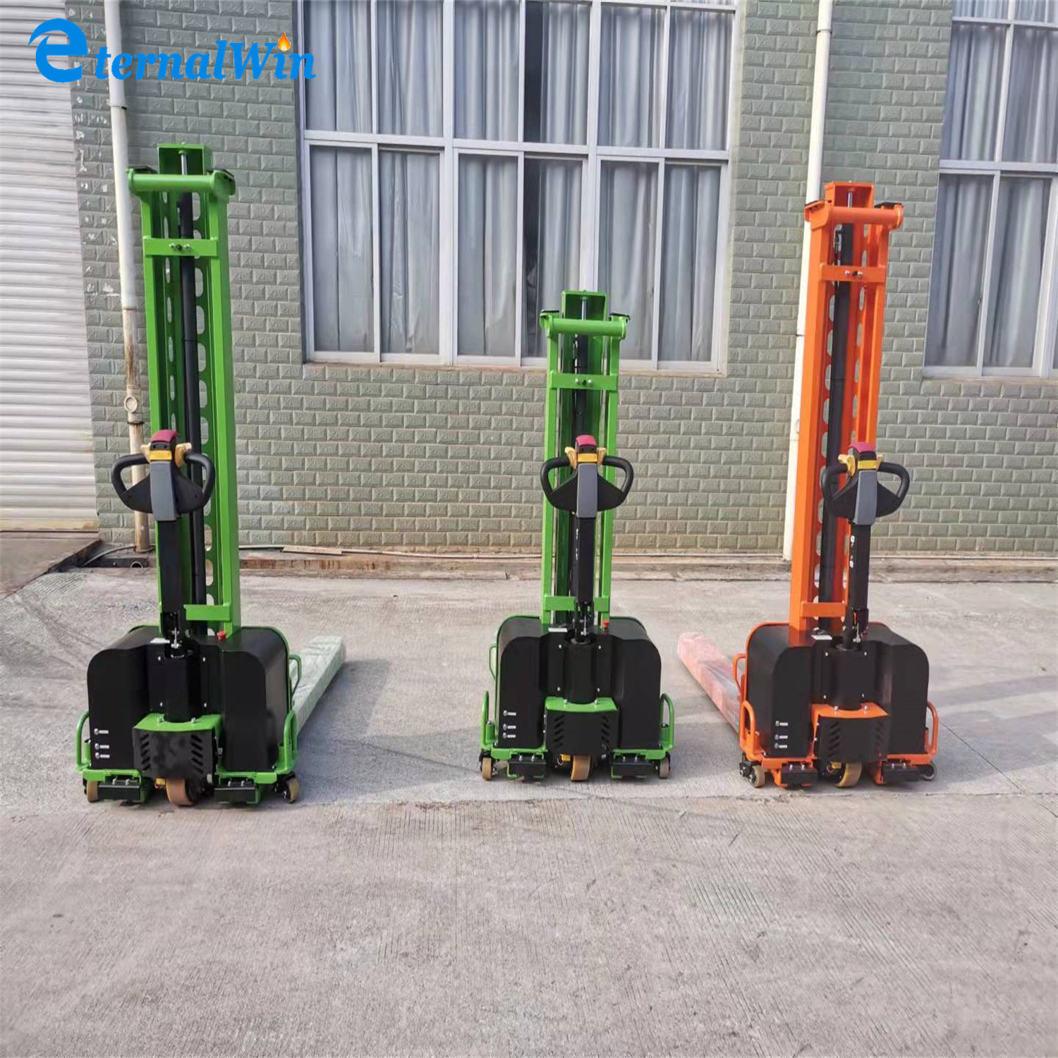 China Price Pallet Stacker Lift Truck 1.5 Ton Automatic Full Walki Straddle Semi Forklift Electric Stacker