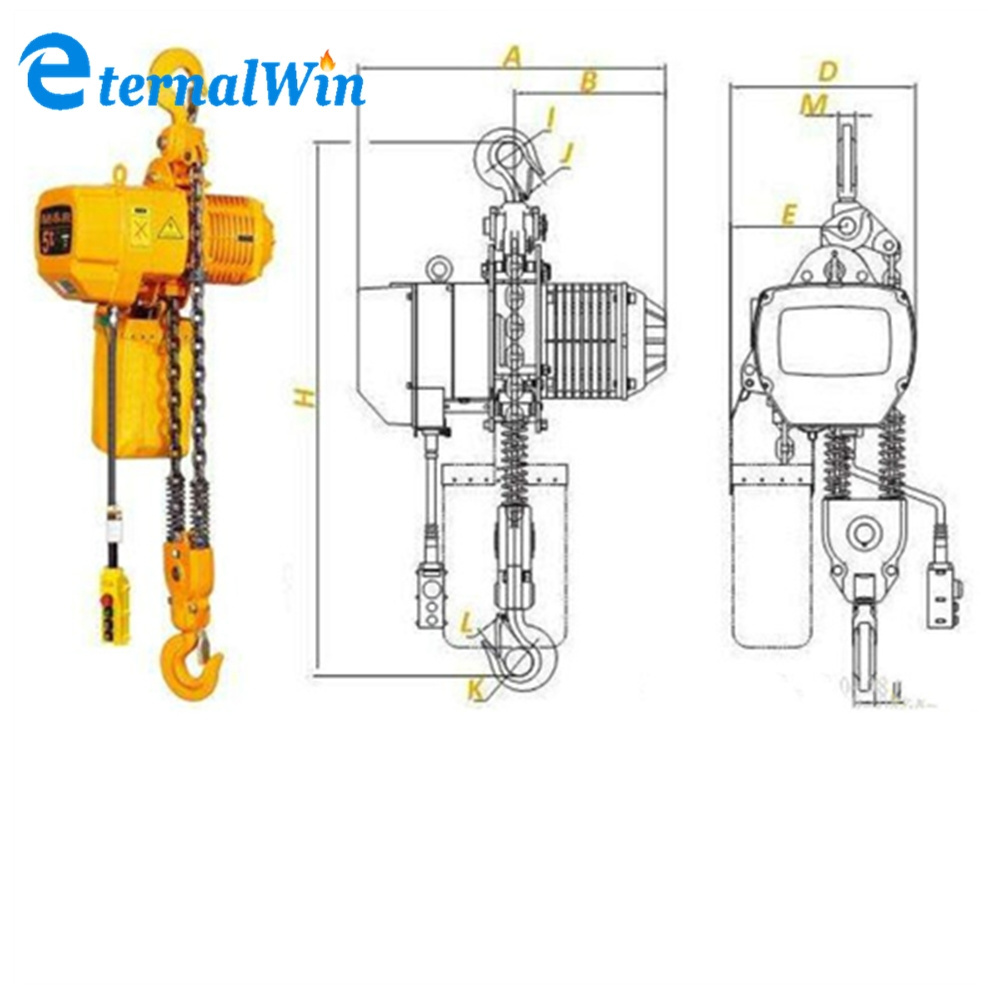 Good price overhead crane used 5ton Electric Chain Hoist in Bengal