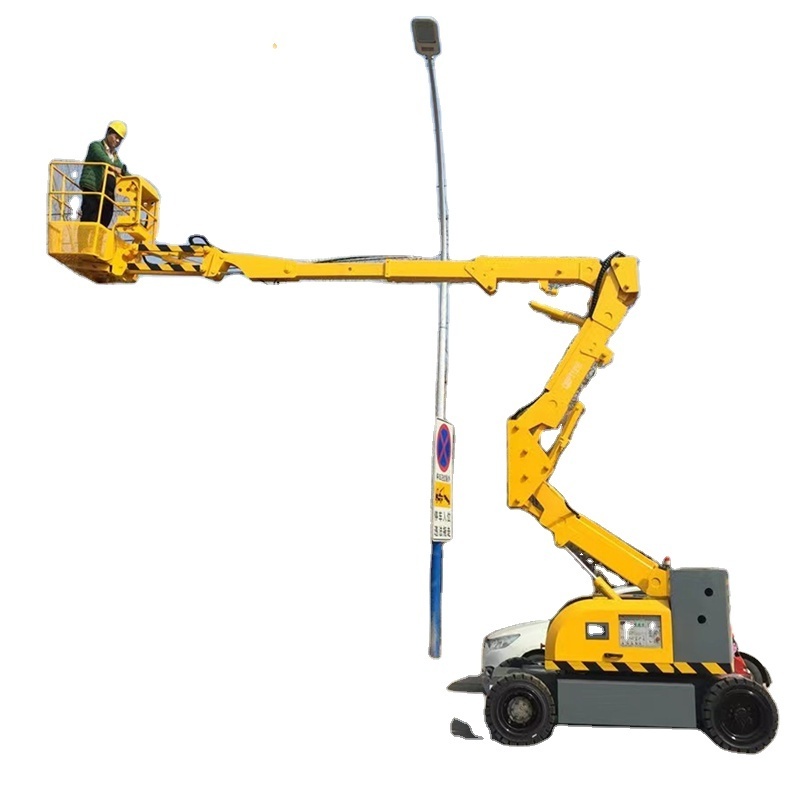 Cherry picker towable truck mounted self propelled articulating man lift boom 10m 18m price