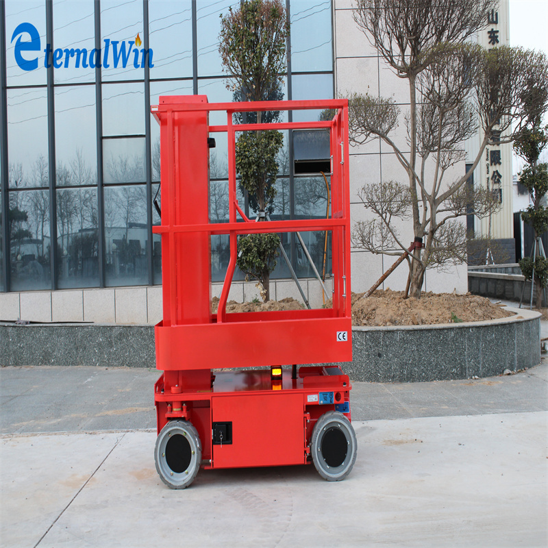 Portable Aerial Work Platform Lift Single Double Mast  Hydraulic Aerial Work Platform