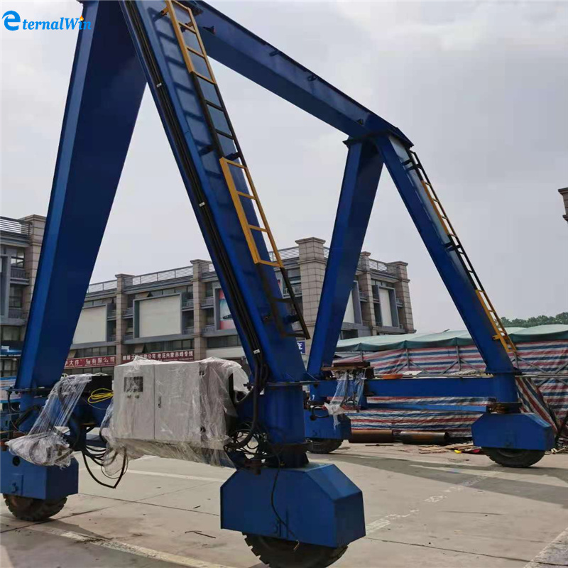 Mobile hoist crane 10 ton single girder rubber tyre gantry crane