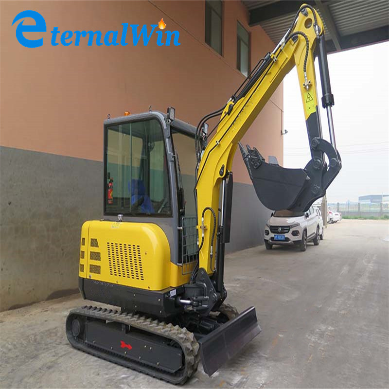 Euro V engine 1ton 2ton buckets for mini digger excavator prices side boom with closed cabin