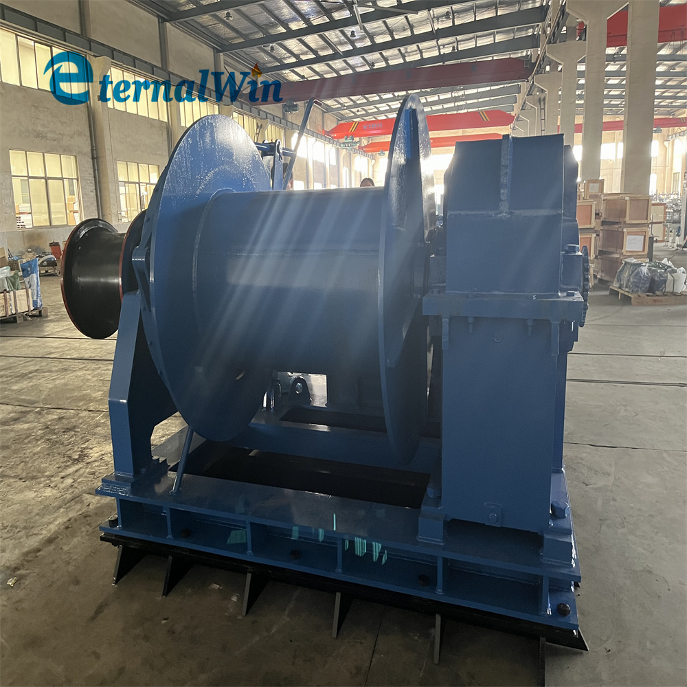 Marine hydraulic winch 40 ton with 40 mm wire marine boat trailer winch strap winch belt