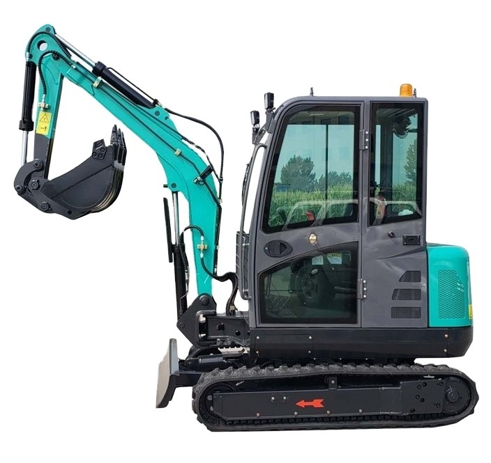 Euro V engine 1ton 2ton buckets for mini digger excavator prices side boom with closed cabin