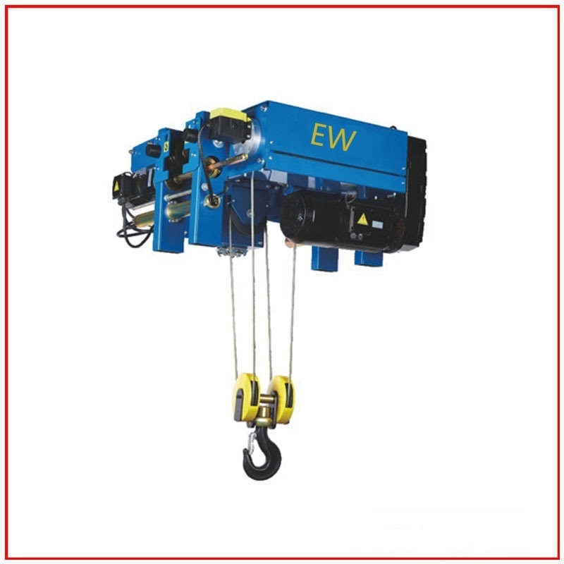 Electric double beam overhead crane hoist European style wire rope pulling hoist