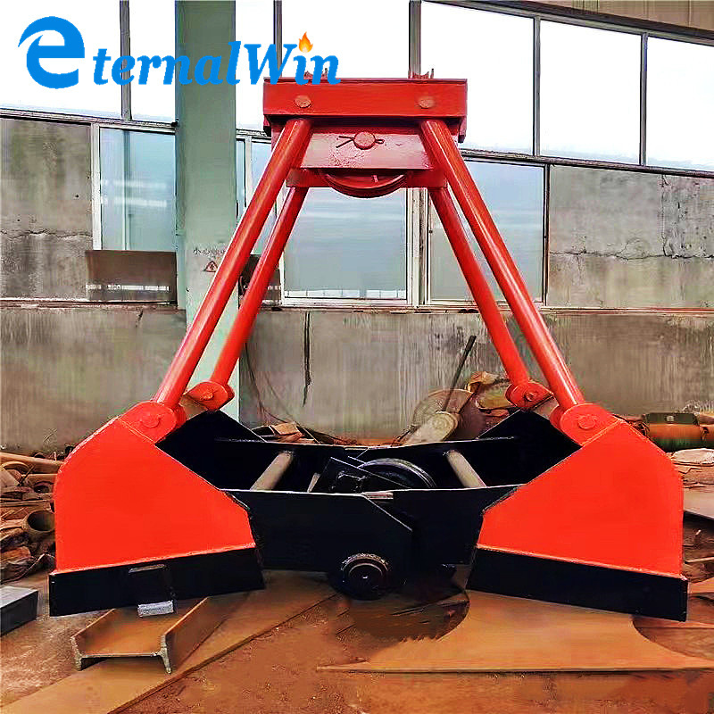 5 Cbm Metal Waste Orange Peel Single Double Four Ropes Grab Bucket Steel Scrap Electrical Hydraulic Grab Bucket