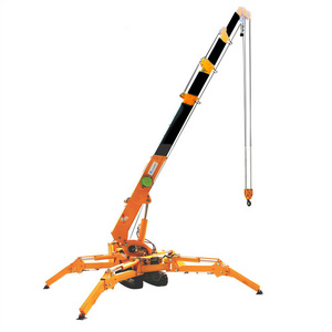 Electric Mobile Micro Crawler Crane 1 2 3 5 8 12 Ton Telescopic Boom Small Hydraulic EPA Engine Battery Mini Spider Crane Price