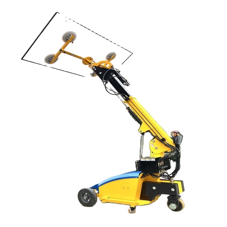 Hydraulic electric battery operated rotating vacuum glass lifter robot 400kg 1000kg price