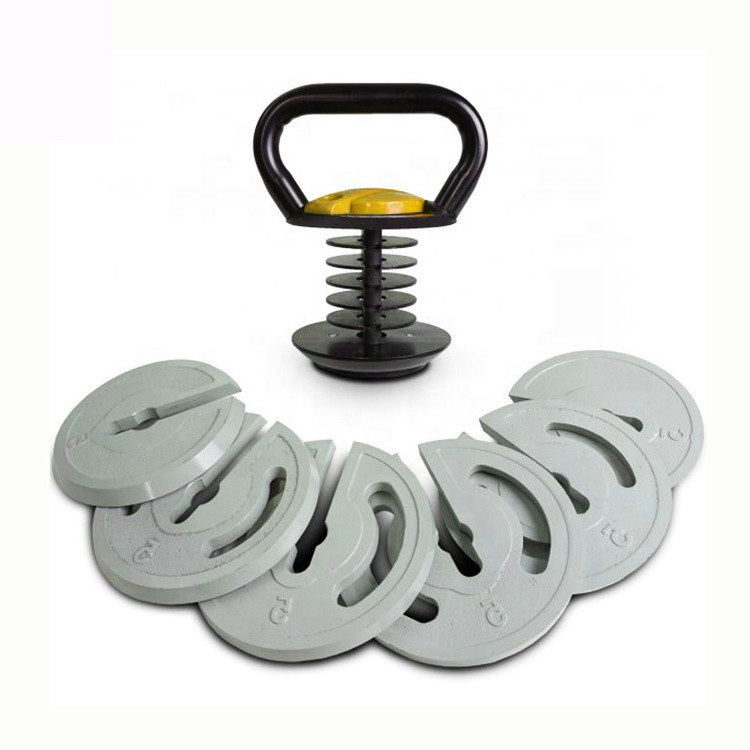 Fitness Kettlebell Adjustable 4.5kg-18kg 7 in 1 Gym Strength Bodybuilding Workout Equipment