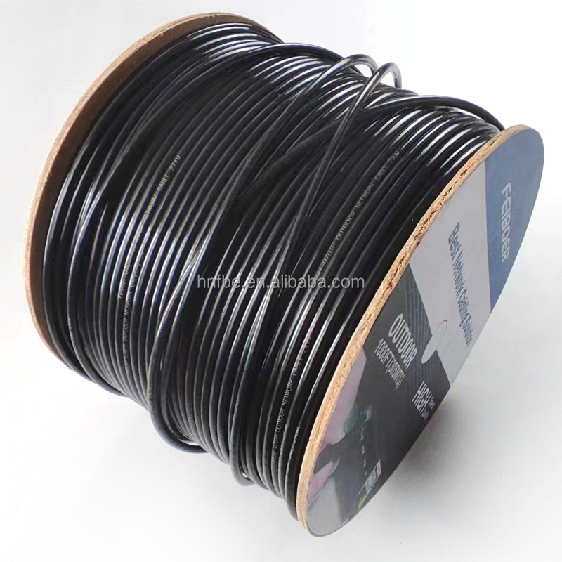 Network Cable Cat5e 24AWG 305M BC CCA Conductor PVC Blue Gray Black Jacket Lan Cable CAT5e