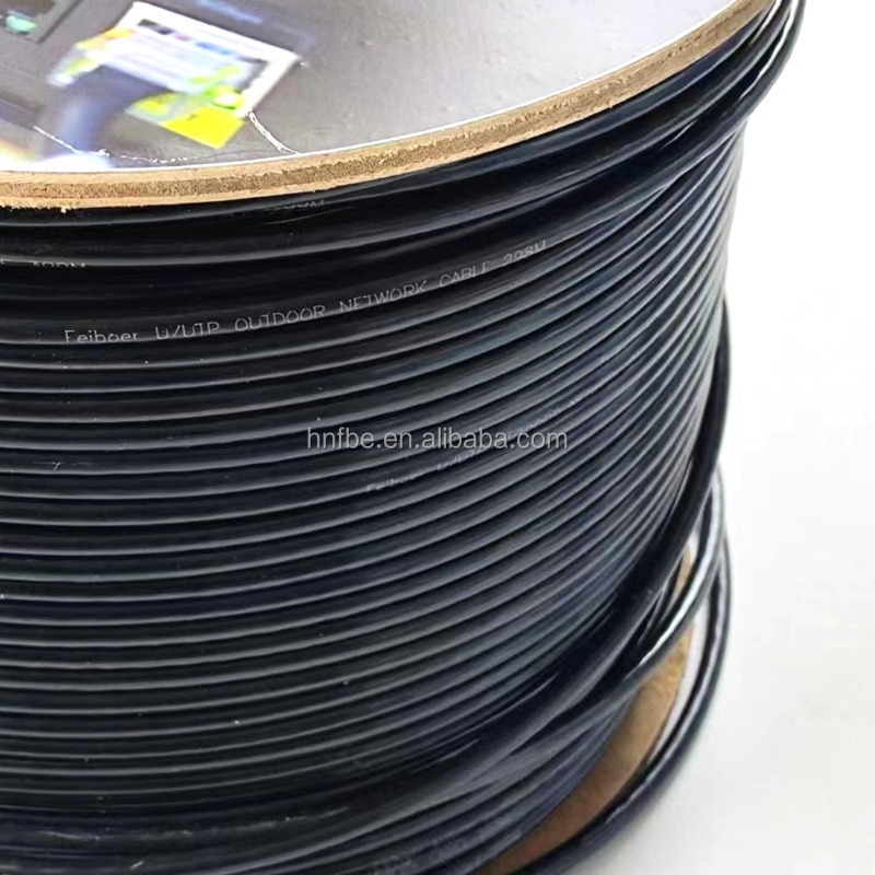 Network Cable Cat5e 24AWG 305M BC CCA Conductor PVC Blue Gray Black Jacket Lan Cable CAT5e