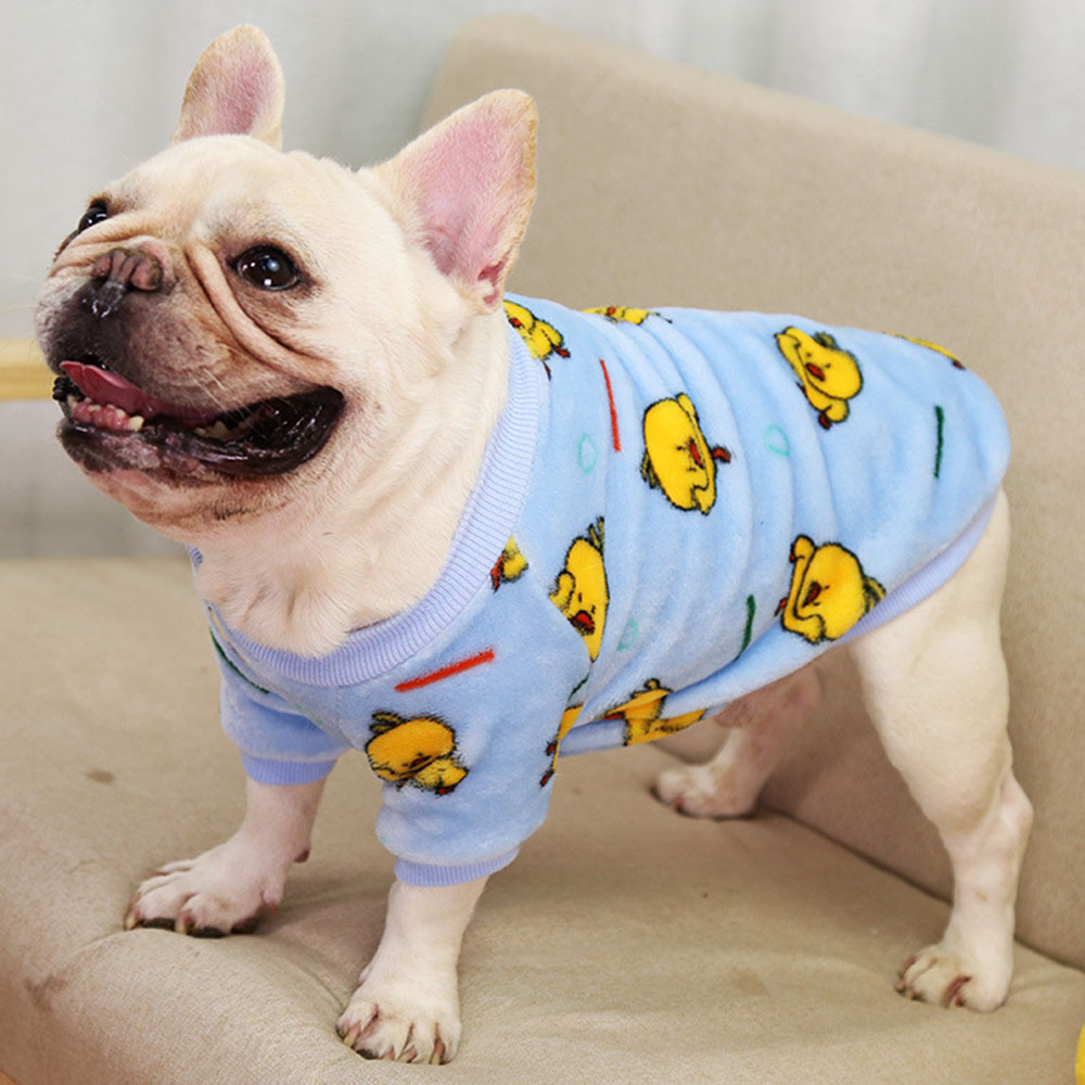 Cute Print Small Dog Hoodie Coat Winter Warm Pet Clothes for French Bulldog Sweatshirt Shi-Tzu Puppy Dog Cat Pet JacketClothing