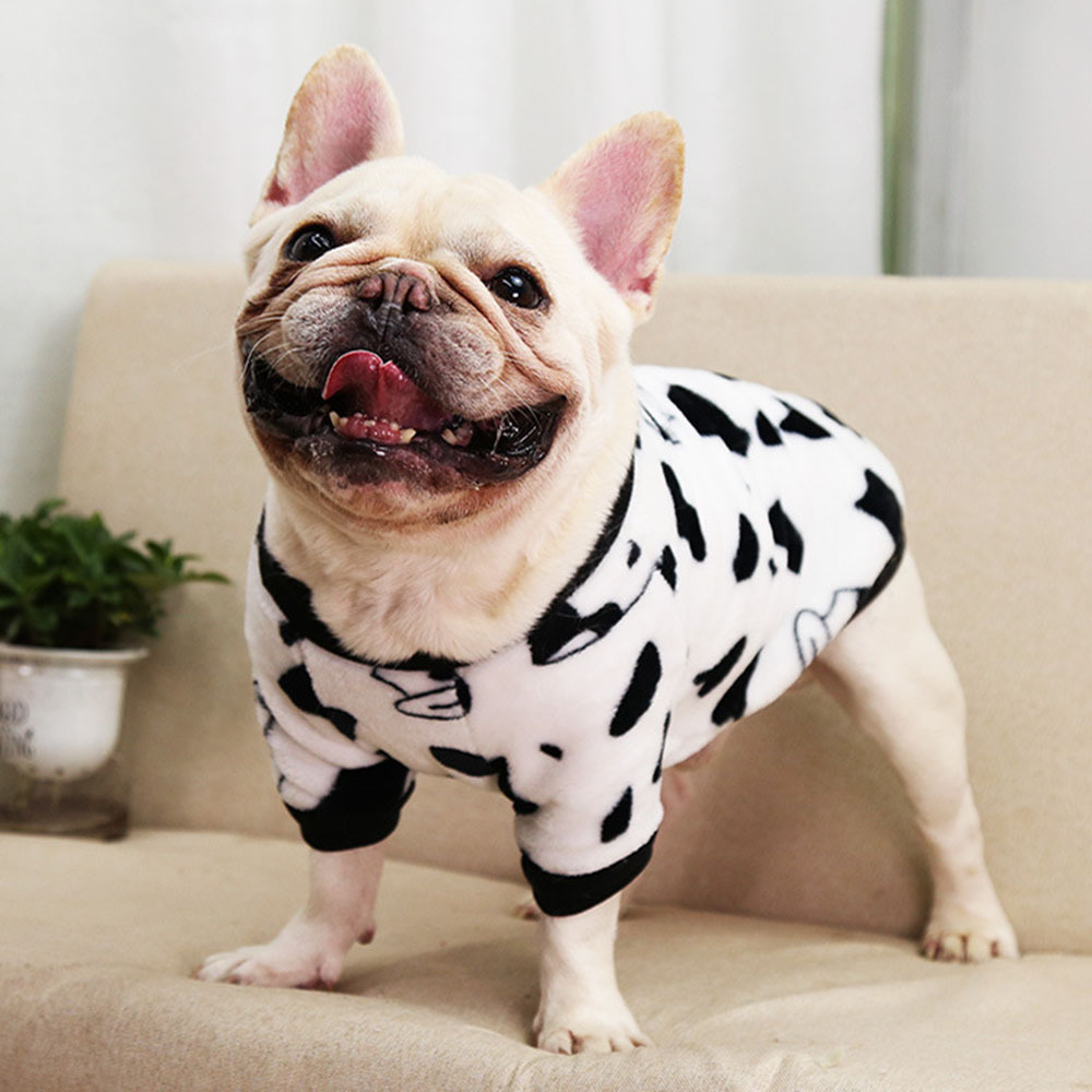 Cute Print Small Dog Hoodie Coat Winter Warm Pet Clothes for French Bulldog Sweatshirt Shi-Tzu Puppy Dog Cat Pet JacketClothing