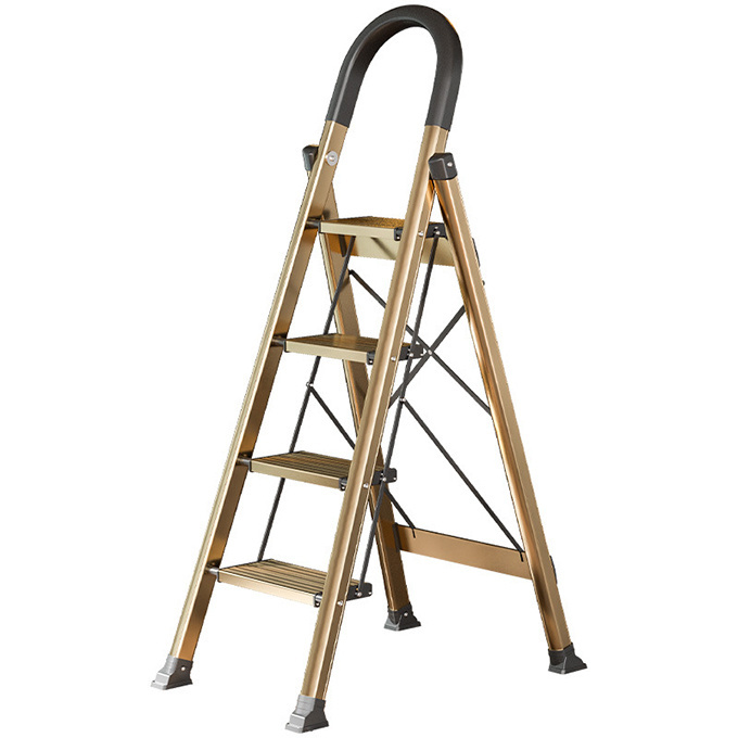 8 Step Carbon Fiber Tactical Aluminium Ladder With Two Hinges