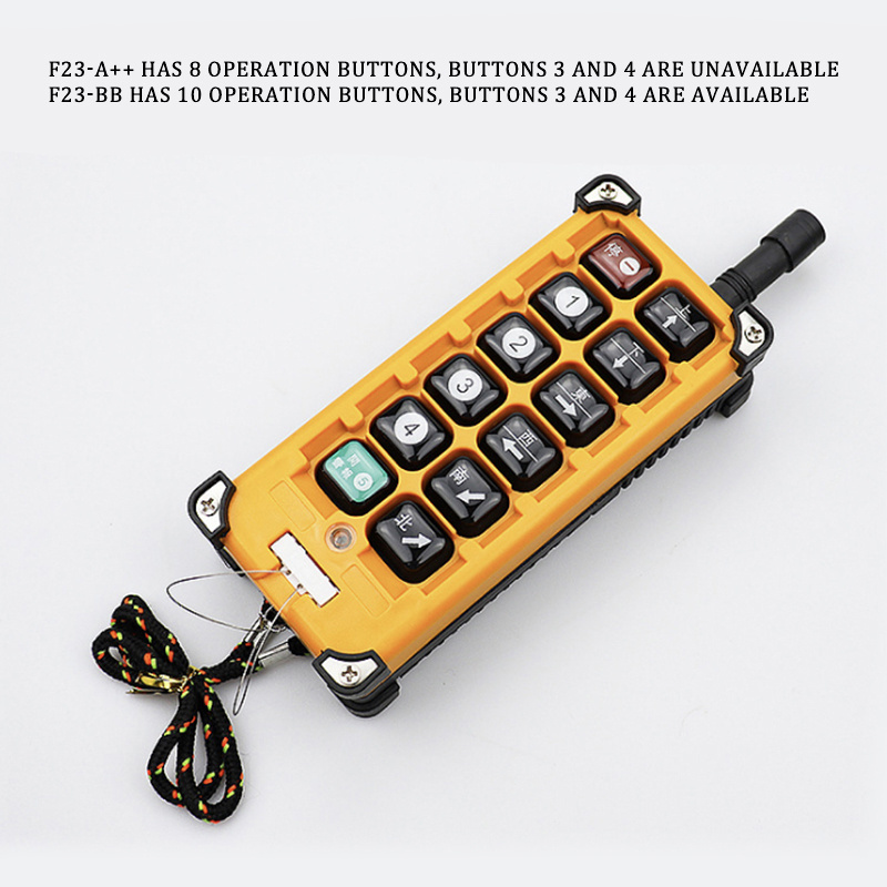 Hot sale 12 volt 110V 10 button universal 12 button single speed IP65 Waterproof overhead crane industrial radio remote control