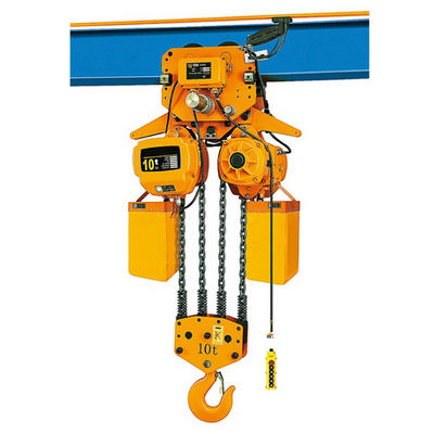 Factory direct supply 5 ton 30 ton 50 ton single double speed Chain hoist with motorized trolley HHBB electric chain hoist crane