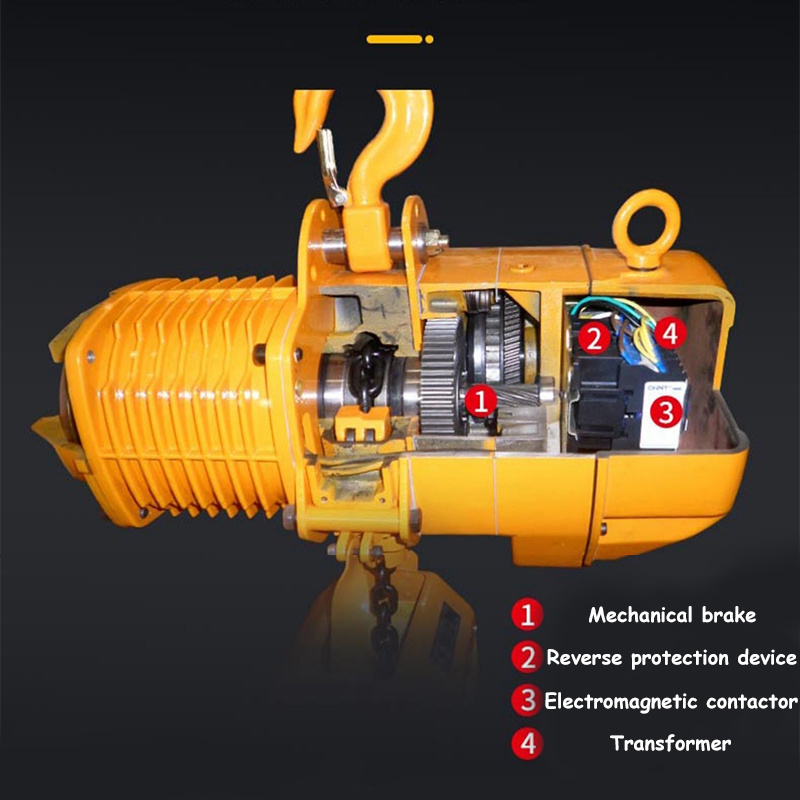 Factory direct supply 5 ton 30 ton 50 ton single double speed Chain hoist with motorized trolley HHBB electric chain hoist crane