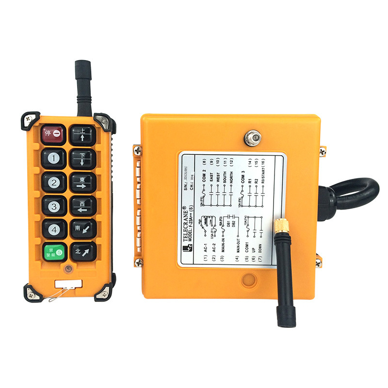 Hot sale 12 volt 110V 10 button universal 12 button single speed IP65 Waterproof overhead crane industrial radio remote control