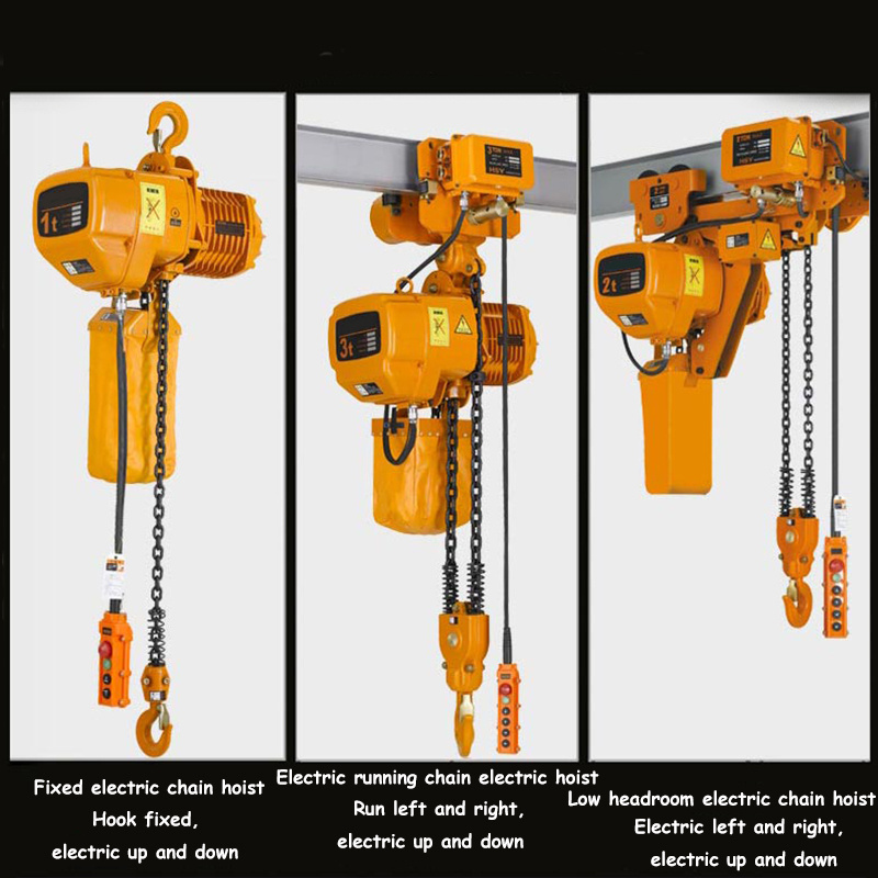 Factory direct supply 5 ton 30 ton 50 ton single double speed Chain hoist with motorized trolley HHBB electric chain hoist crane