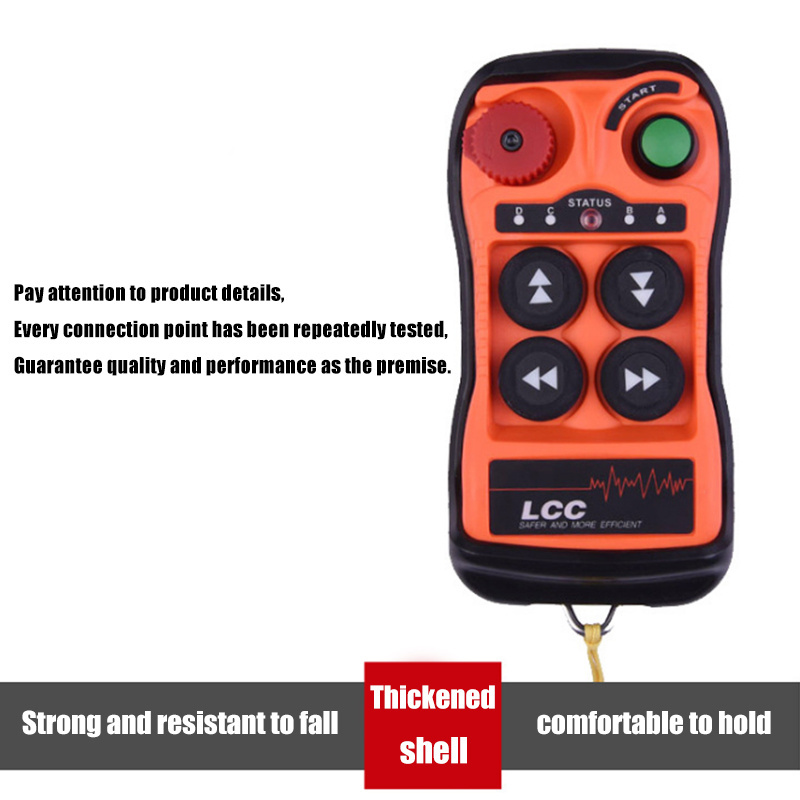 Factory direct supply AC 110V 36V 12V double action remote push button control dip switch for Industrial wireless remote control