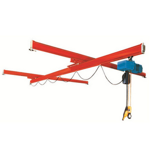 Factory direct supply 0.1t-3 ton indoor aluminum alloy light free standing flexible combination bridge crane Overhead Rail Crane