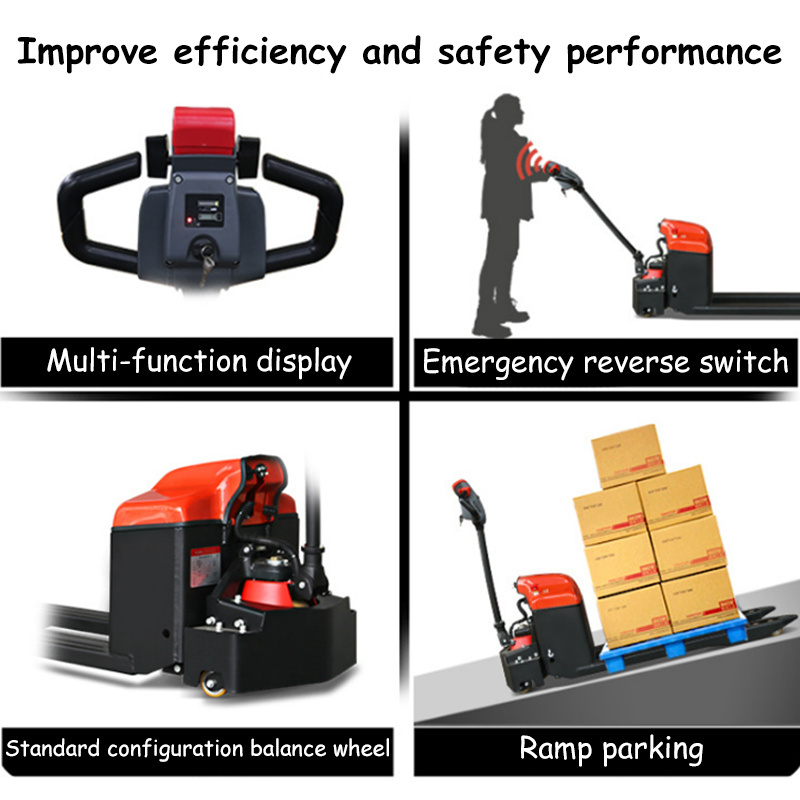 Hot sale 1t 3T Long battery life 6-8 hours for warehouse factory Smart Mini hand lift Lithium Battery electric Pallet Truck Jack