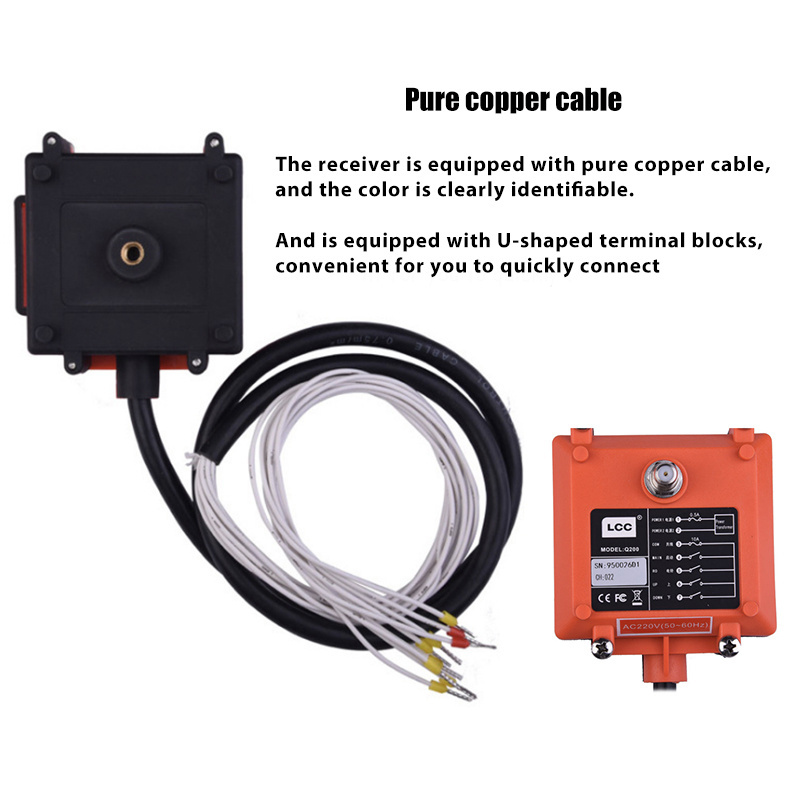 Q202 433mhz 48V transmitter and receiver elevator switch hoist universal crane wireless electric radio industrial remote control