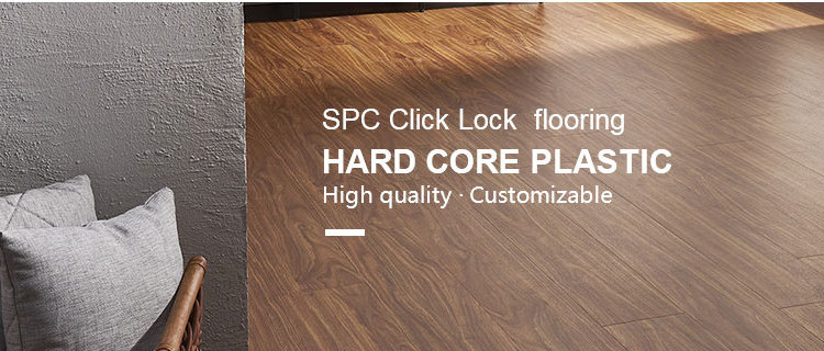 China manufacturer 4mm 5mm 6mm 8mm waterproof rigid core PVC plastic click lock spc vinyl flooring plank with ixpe underlay