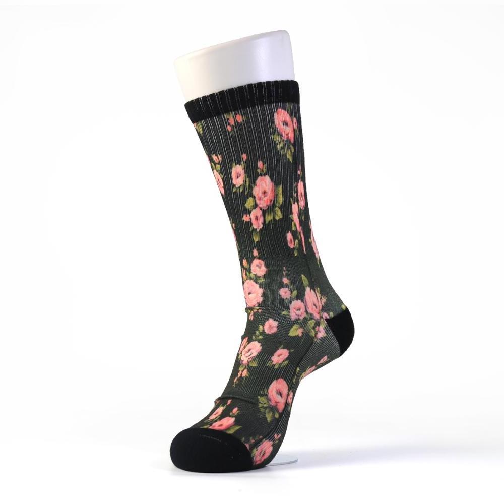 Custom logo design fashion colorful sublimation socks with high quality