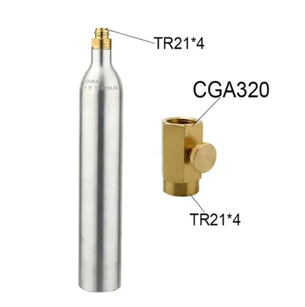 Competitive Hot Product Soda water co2 cylinder filling pump 0.6L CO2 Cylinder Tank for Carbonator Beverage Soda Machine