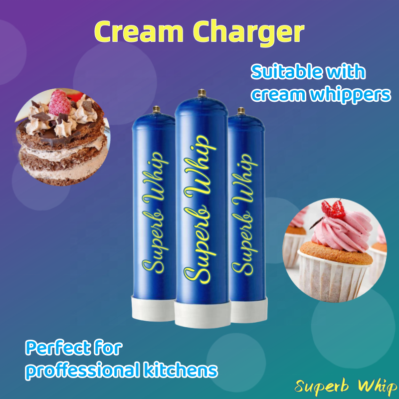 Highest Quality Bulk Selling Dessert Making Tool 640g Cream  Gold Whipped Cream Charger Cylinder at Factory Price