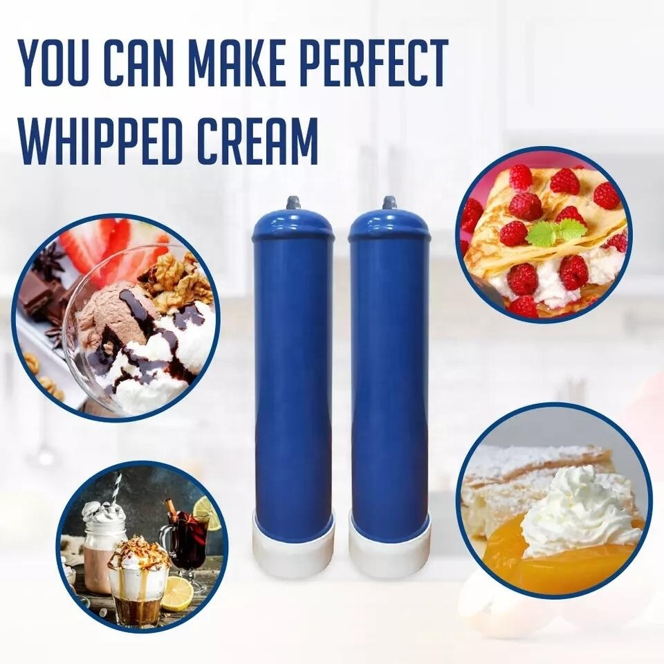 Highest Quality Bulk Selling Dessert Making Tool 640g Cream Gold Whipped Cream Charger Cylinder at Factory Price