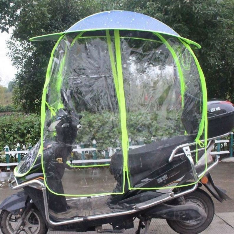 Wholesale Factory Custom Full Covered Rain Cover Scooter Electric Bike Umbrella Stylish Clear Modern Hanging Motorcycle Umbrella