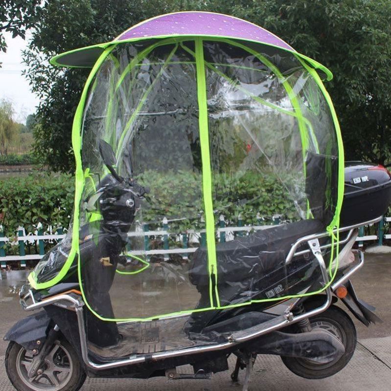 Wholesale Factory Custom Full Covered Rain Cover Scooter Electric Bike Umbrella Stylish Clear Modern Hanging Motorcycle Umbrella